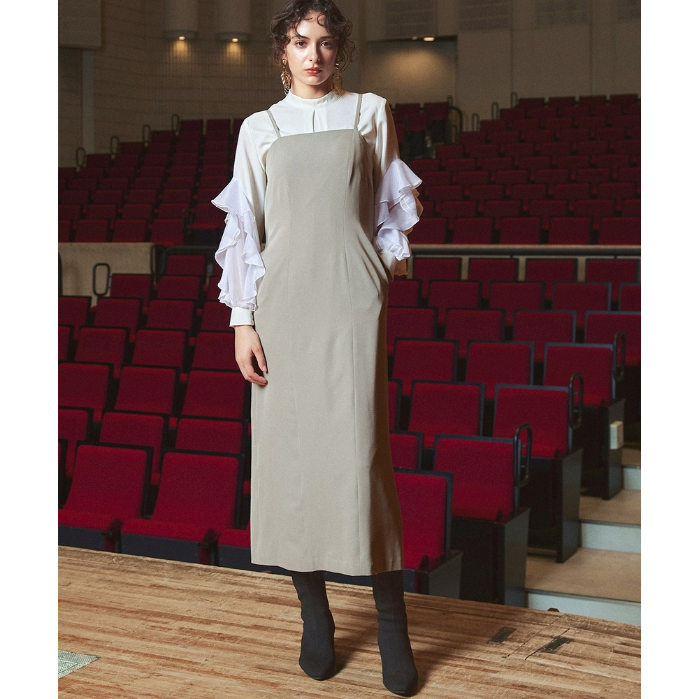 【入学式・卒業式・フォーマル】<単品>ラッフルデザイン袖ブラウス 大きいサイズ Callarus4