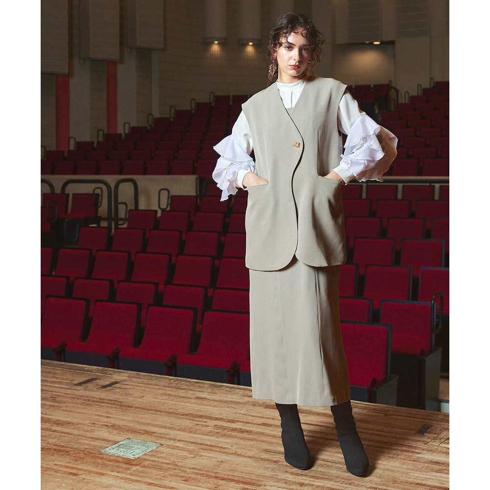 【入学式・卒業式・フォーマル】<単品>ラッフルデザイン袖ブラウス 大きいサイズ Callarus8