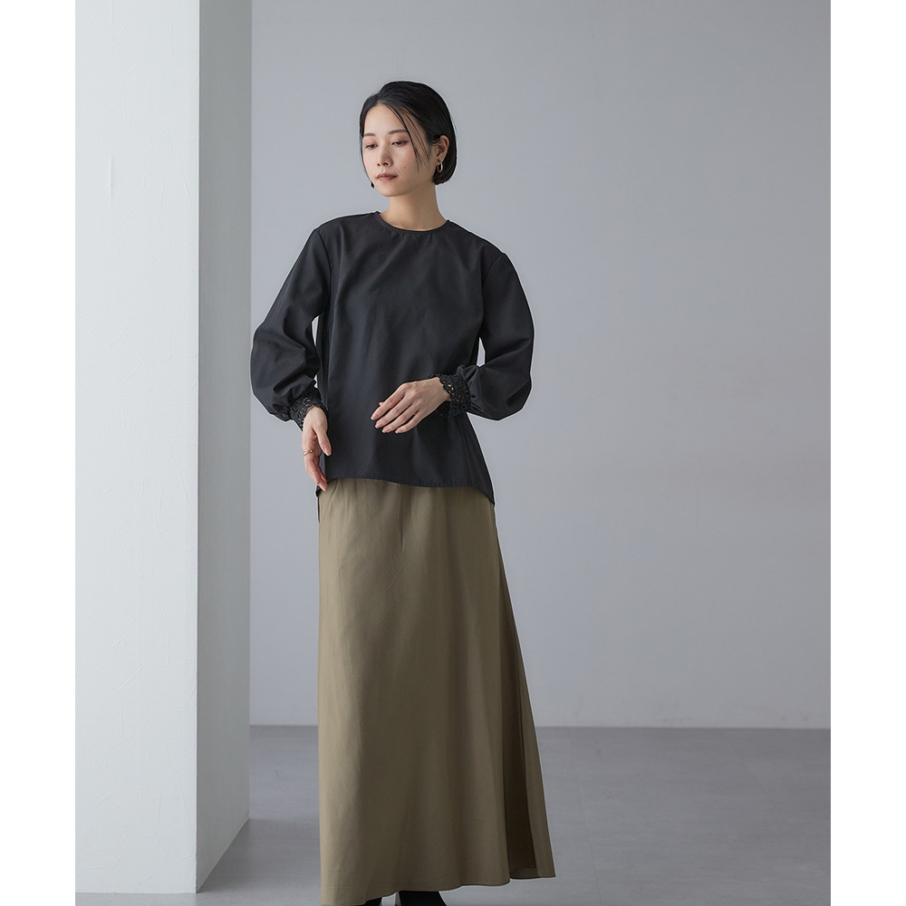 【入学式・卒業式・フォーマル】<単品>取り外せるレース襟付き前後2WAYブロードブラウス 大きいサイズ Callarus24