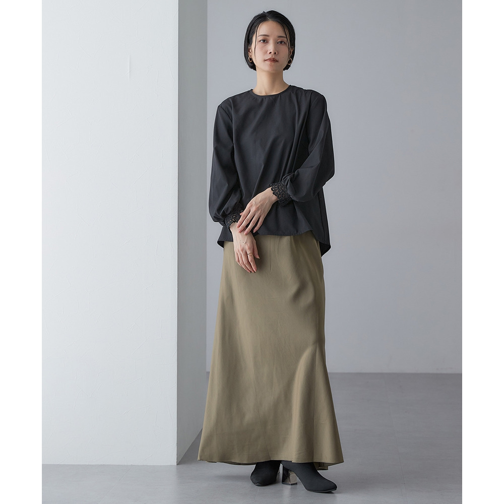 【入学式・卒業式・フォーマル】<単品>取り外せるレース襟付き前後2WAYブロードブラウス 大きいサイズ Callarus25