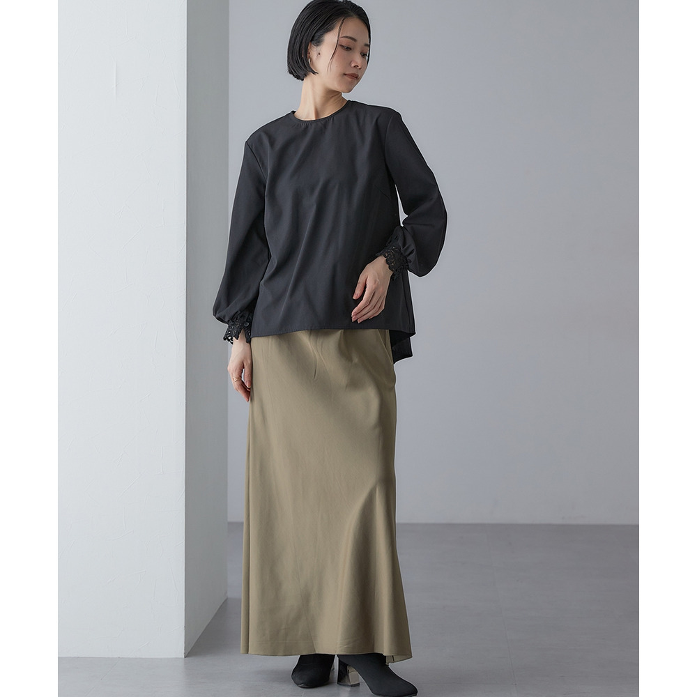 【入学式・卒業式・フォーマル】<単品>取り外せるレース襟付き前後2WAYブロードブラウス 大きいサイズ Callarus26