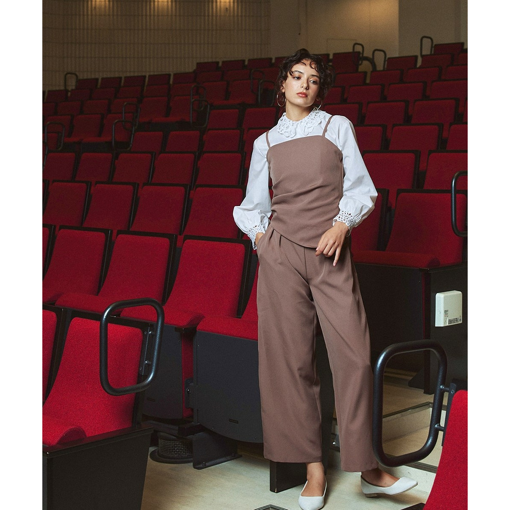 【入学式・卒業式・フォーマル】<単品>取り外せるレース襟付き前後2WAYブロードブラウス 大きいサイズ Callarus4