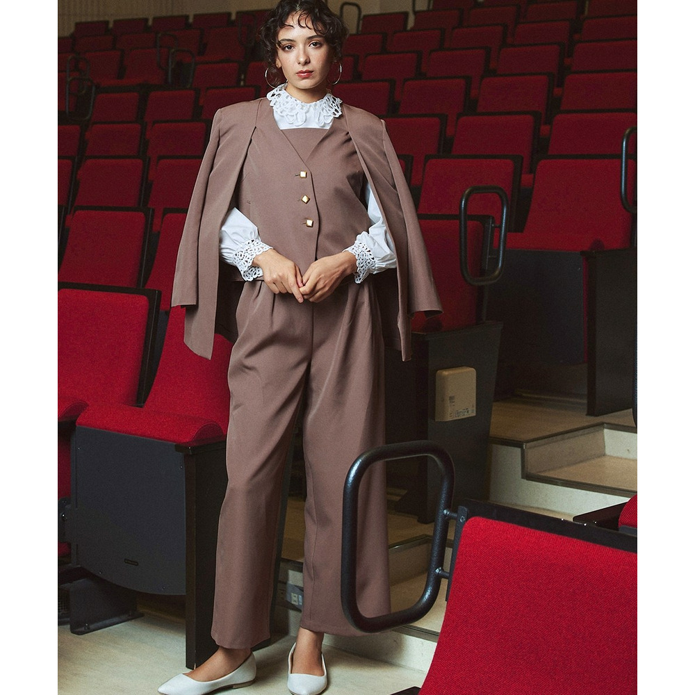 【入学式・卒業式・フォーマル】<単品>取り外せるレース襟付き前後2WAYブロードブラウス 大きいサイズ Callarus5