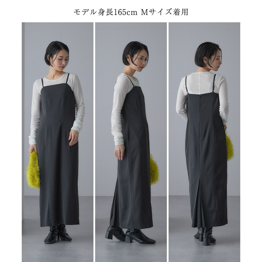 【入学式・卒業式・フォーマル】アシメカーブデザインジレ+キャミソールワンピースアンサンブル 大きいサイズ Callarus30