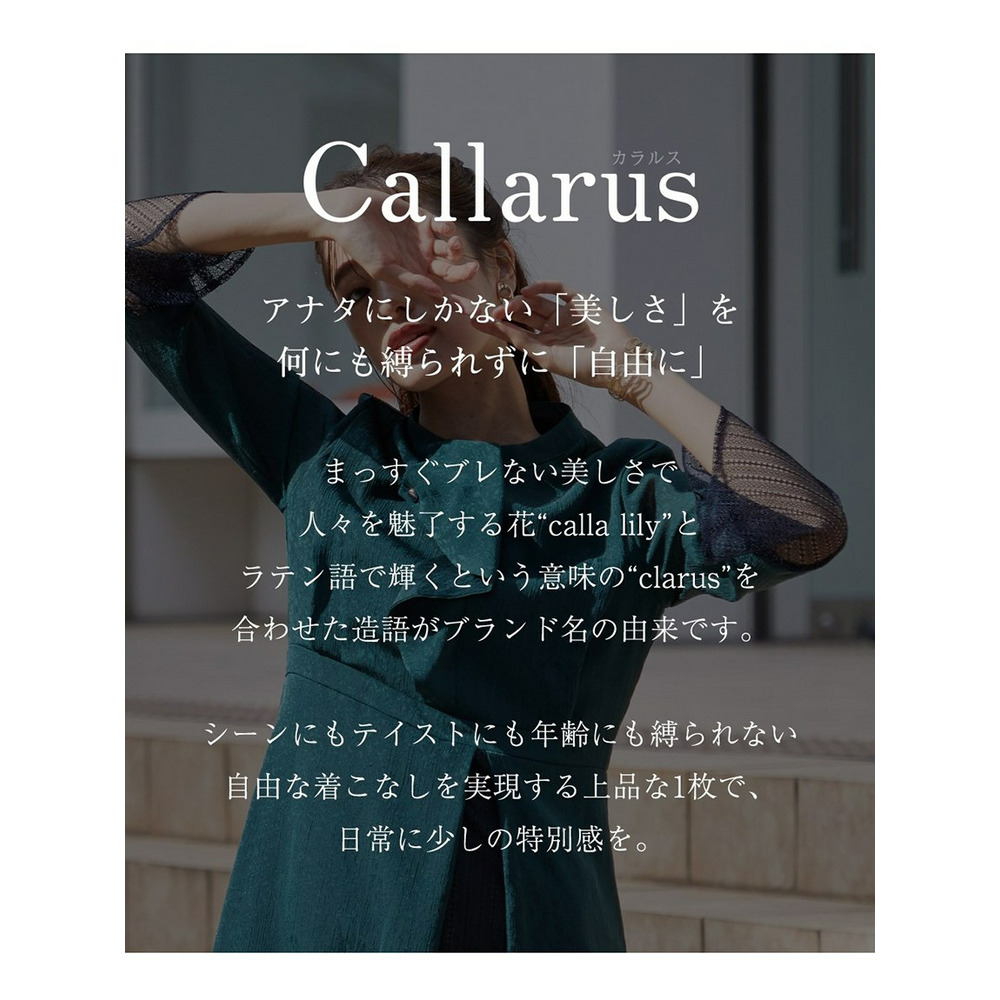 【結婚式・パーティー・オケージョンドレス】＜Callarus＞フロントデザインレース×ジャガードワンピースドレス2