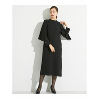 【喪服・礼服】日本製生地使用 洗える防しわスリーブデザインワンピース　大きいサイズ　Callarus