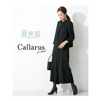 【大きいサイズ】【喪服・礼服】＜Callarus＞日本製生地使用洗える防しわロールネックブラウス＋ワイドパンツセットアップ