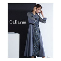 【大きいサイズ】【結婚式・パーティー・オケージョンドレス】＜Callarus＞Front Embroidery Lace Onepiece Dress