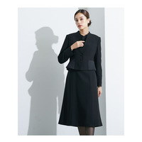 【喪服・礼服】洗える防しわ北陸ジャガード切替デザインアンサンブル　大きいサイズ　Callarus