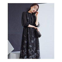 【大きいサイズ】【結婚式・パーティー・オケージョンドレス】＜Callarus＞Embroidery Lace Design One Piece Dress