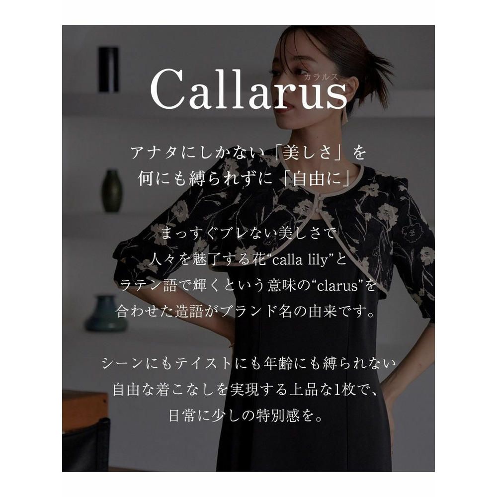 【結婚式・パーティー・オケージョンドレス】＜Callarus＞ジャカードボレロ+デザインワンピースドレス2