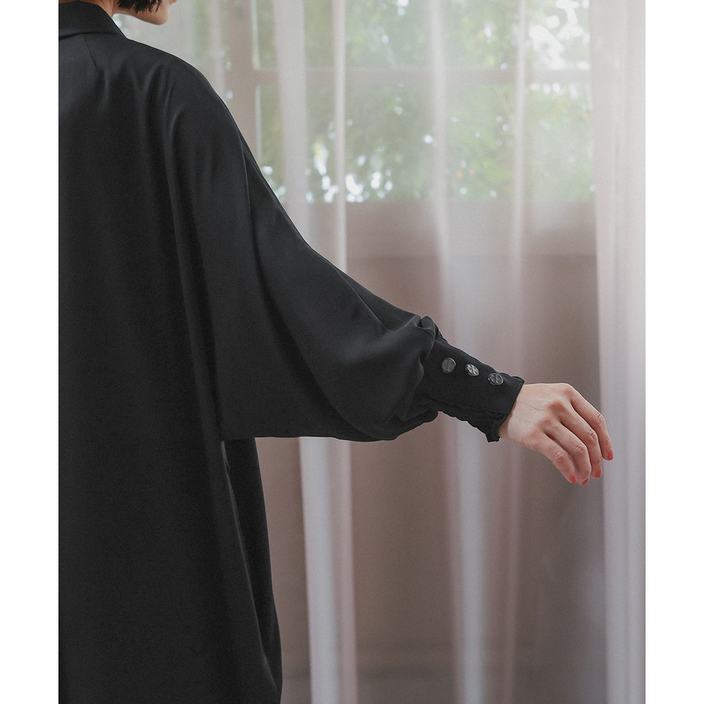 【喪服・礼服】洗える防しわ水玉レースドルマンスリーブワンピース(ペチコート付き) 大きいサイズ Neina29