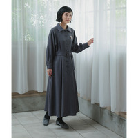 【入学式・卒業式・フォーマル】ベルテッドラグランコートワンピース（共布ベルト・ブローチ付） 大きいサイズ　Neina