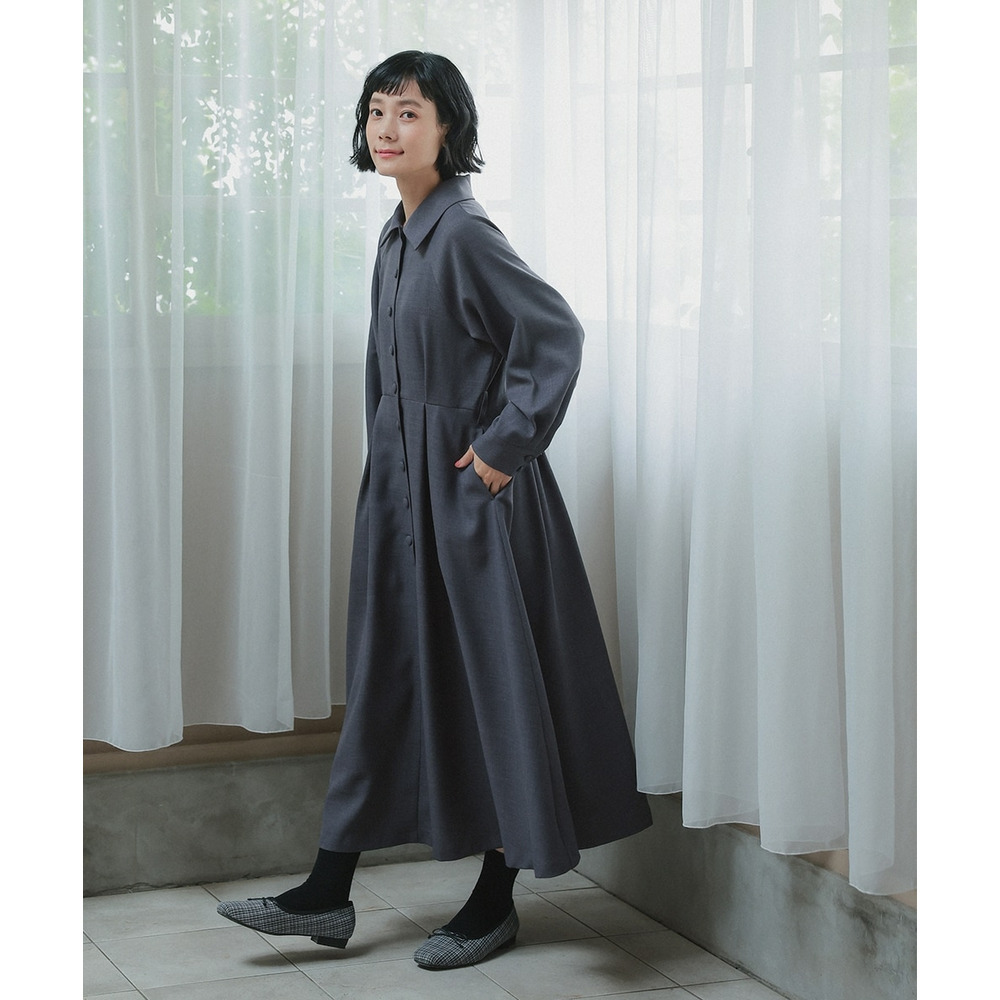 【入学式・卒業式・フォーマル】ベルテッドラグランコートワンピース(共布ベルト・ブローチ付) 大きいサイズ Neina13