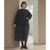 【入学式・卒業式・フォーマル】スモッキング刺繍ワンピース+ラペルデザインジャケットアンサンブル 大きいサイズ　Neina