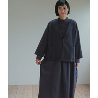 【入学式・卒業式・フォーマル】スモッキング刺繍ワンピース+ラペルデザインジャケットアンサンブル 大きいサイズ　Neina