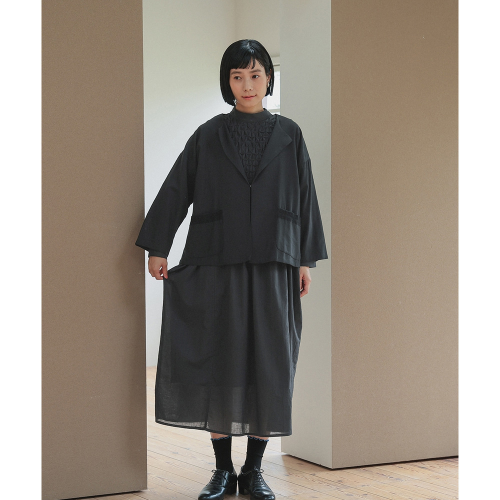 【入学式・卒業式・フォーマル】スモッキング刺繍ワンピース+ラペルデザインジャケットアンサンブル 大きいサイズ Neina10