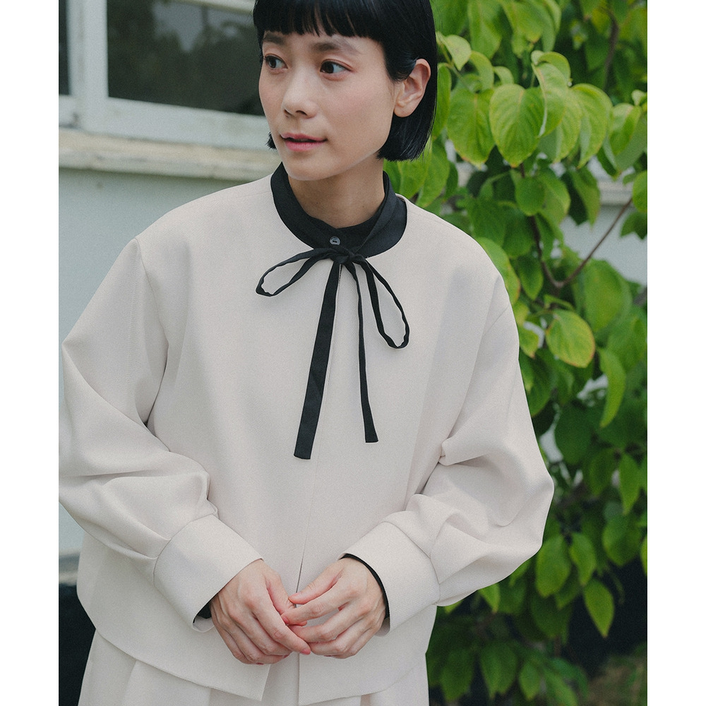 【入学式・卒業式・フォーマル】ドビー織ジャケットアンサンブル3点セット(ジャケット+ブラウス+キャミワンピース) 大きいサイズ Neina12