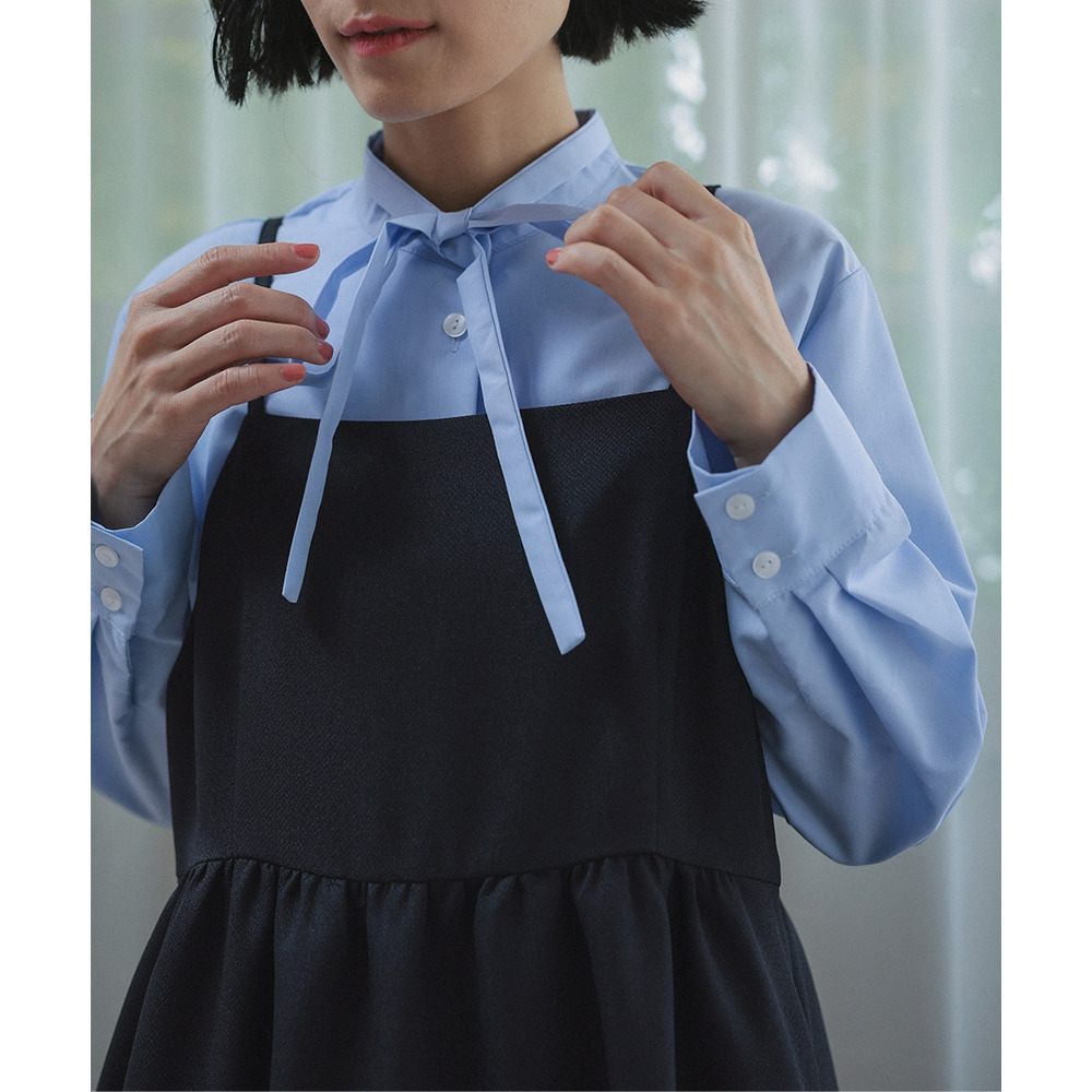 【入学式・卒業式・フォーマル】ドビー織ジャケットアンサンブル3点セット(ジャケット+ブラウス+キャミワンピース) 大きいサイズ Neina14