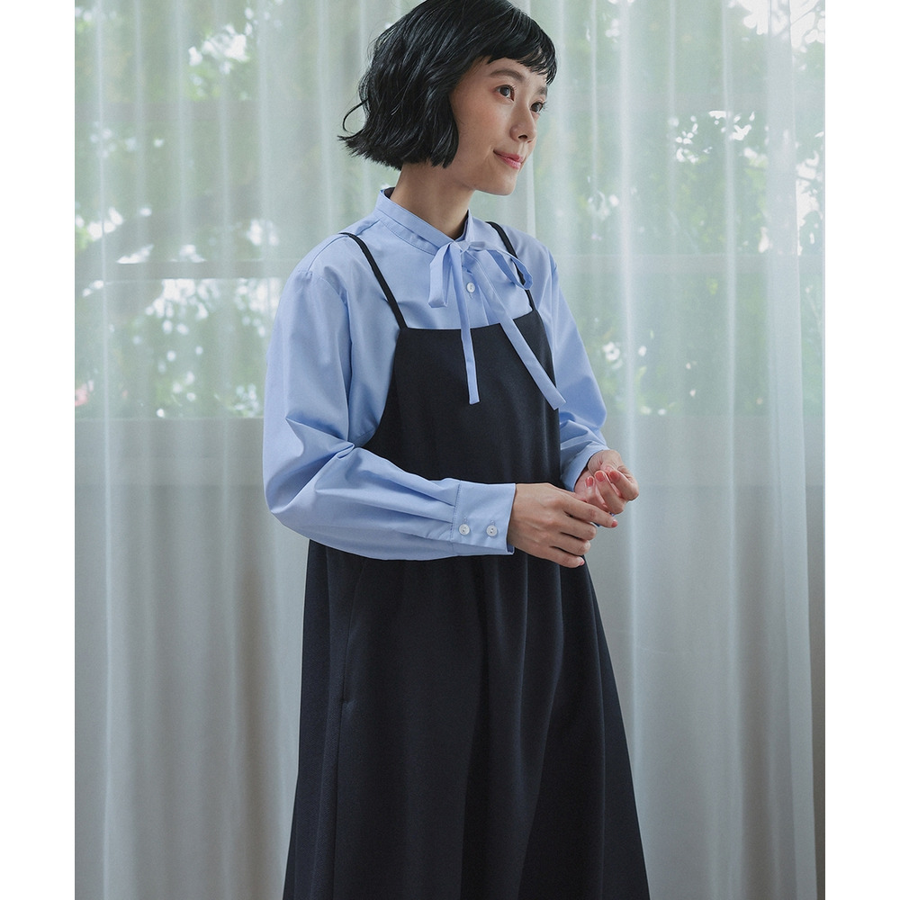 【入学式・卒業式・フォーマル】ドビー織ジャケットアンサンブル3点セット(ジャケット+ブラウス+キャミワンピース) 大きいサイズ Neina15