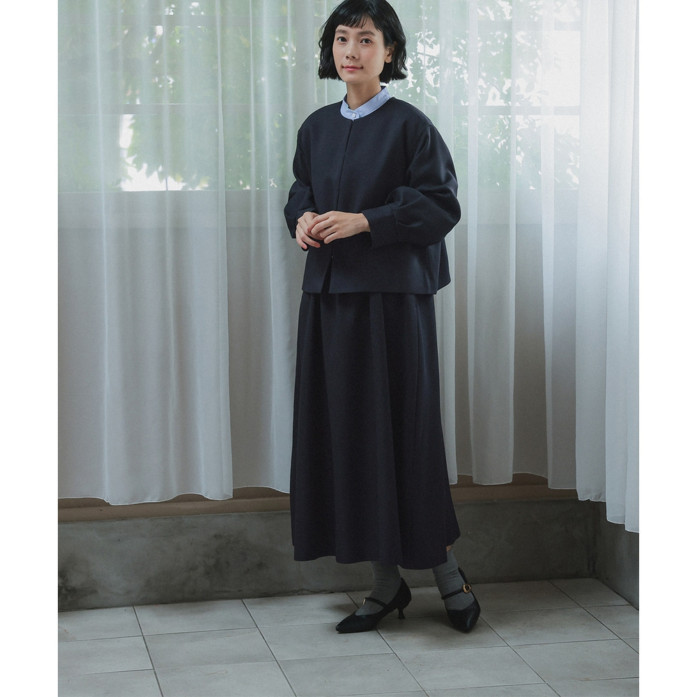 【入学式・卒業式・フォーマル】ドビー織ジャケットアンサンブル3点セット(ジャケット+ブラウス+キャミワンピース) 大きいサイズ Neina20