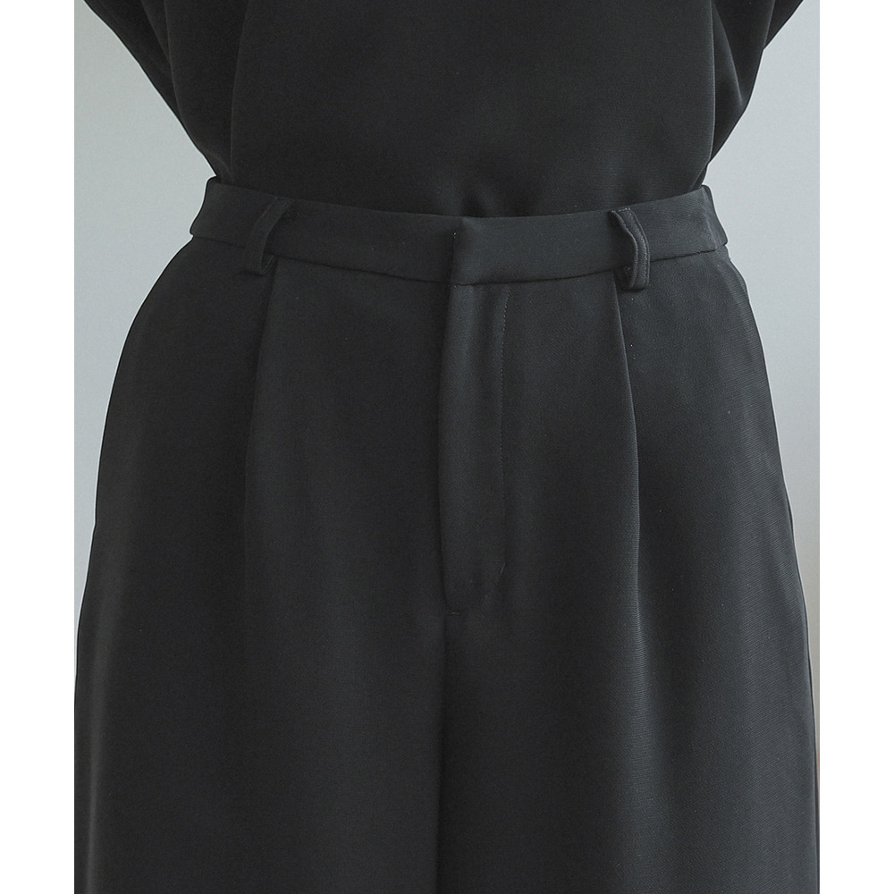 【喪服・礼服】日本製生地使用 洗える防しわバックリボンブラウス+ワイドパンツセットアップスーツ 大きいサイズ Neina28