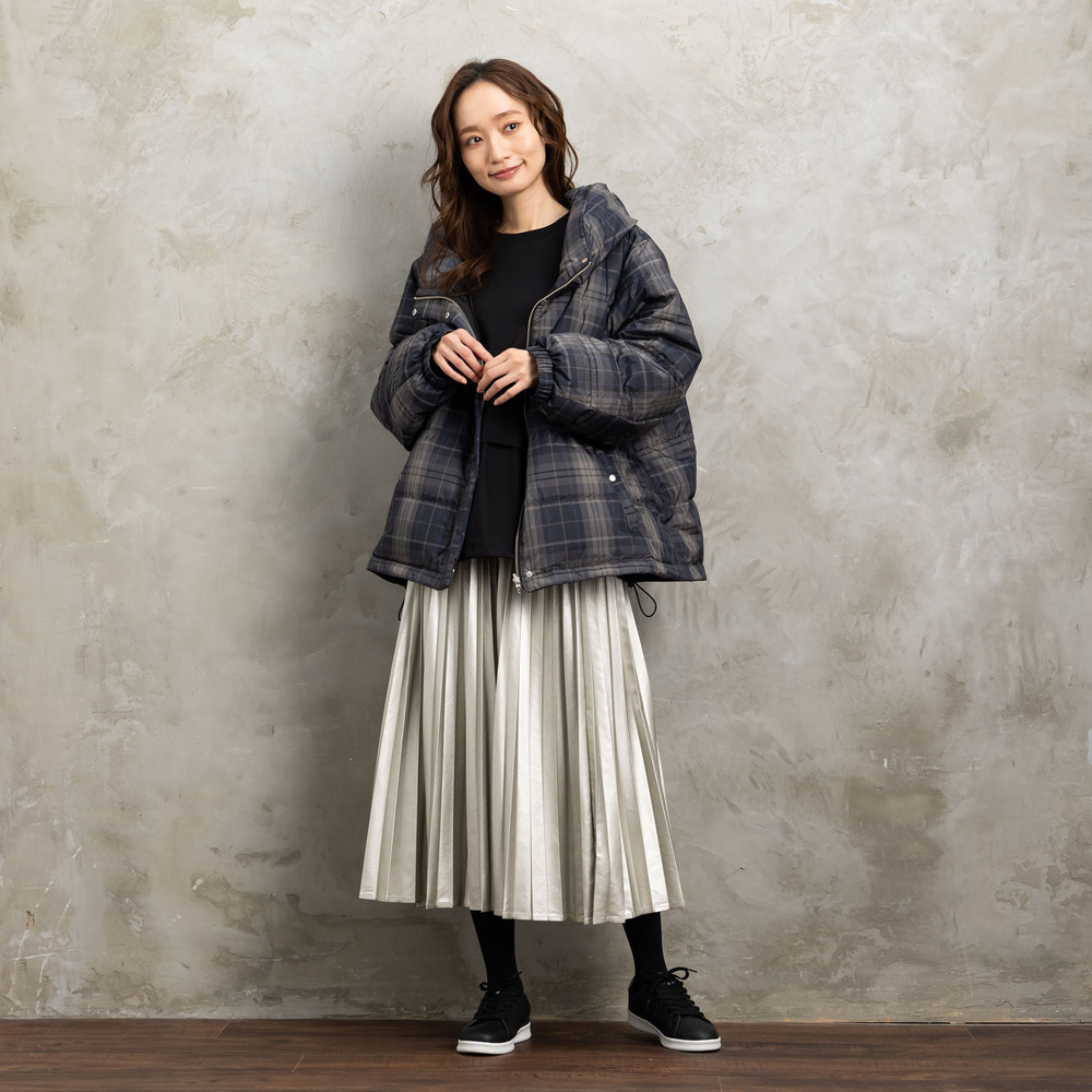 21号(6L~) FONTLAB リバーシブルチェックダウンジャケット8