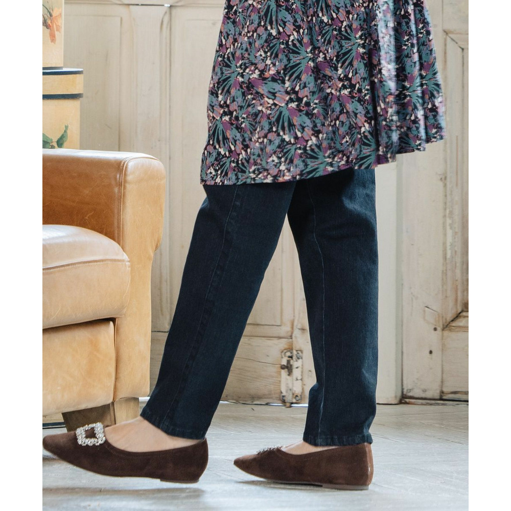 21号・23号(6L・7L) FONTLAB スター刺繍ストレートデニム