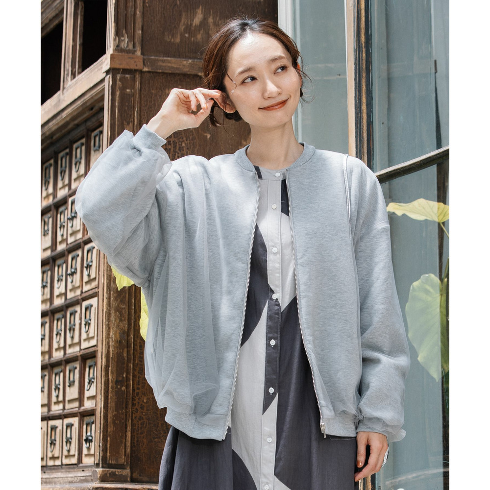 21号(6L～) FONTLAB チュールレイヤードダンボールブルゾン