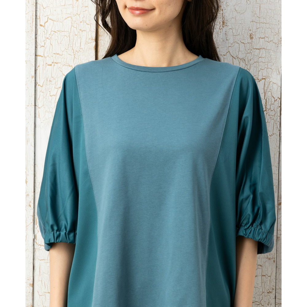 21号(6L~) FONTLAB ドルマンスリーブ布帛コンビカットソー12