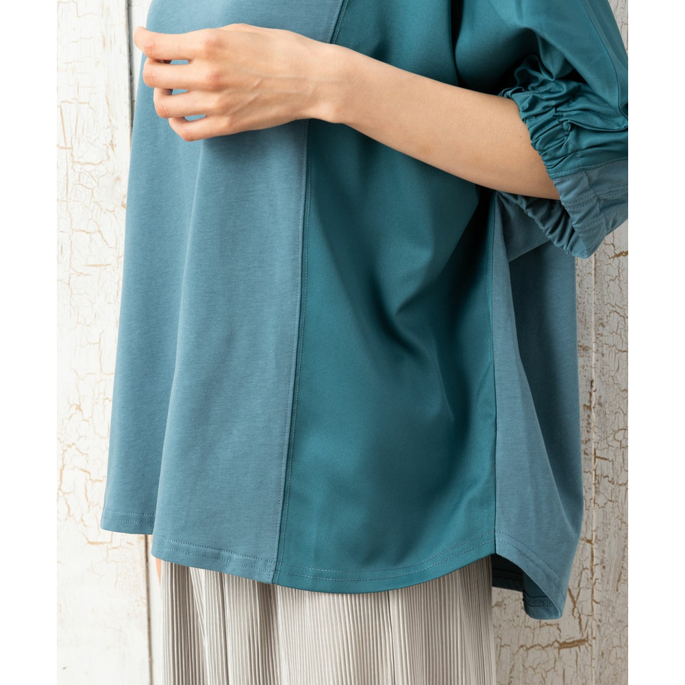 21号(6L~) FONTLAB ドルマンスリーブ布帛コンビカットソー13