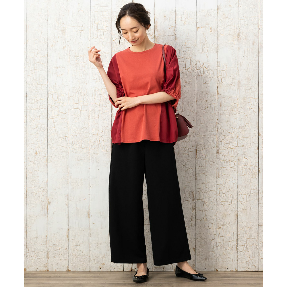 21号(6L~) FONTLAB ドルマンスリーブ布帛コンビカットソー5