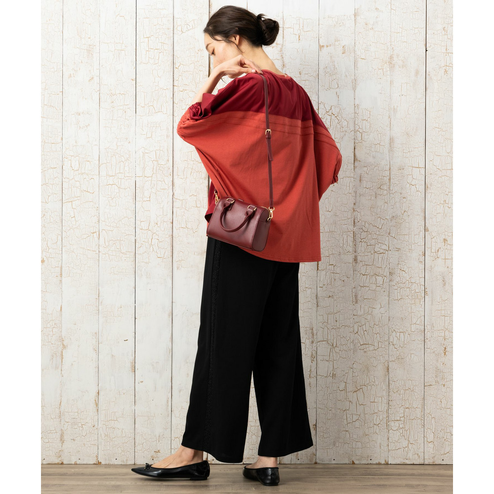 21号(6L~) FONTLAB ドルマンスリーブ布帛コンビカットソー6