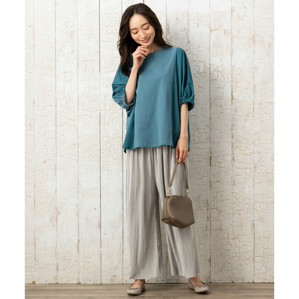 21号(6L~) FONTLAB ドルマンスリーブ布帛コンビカットソー8