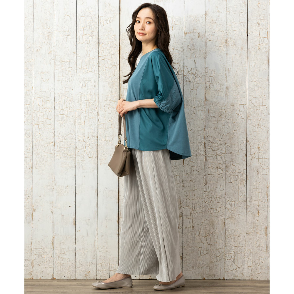 21号(6L~) FONTLAB ドルマンスリーブ布帛コンビカットソー9