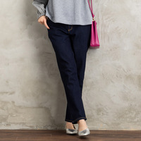 21号・23号(6L・7L) FONTLAB 【LYCRA・REPREVE】スター刺繍裏起毛ストレートデニムパンツ