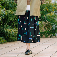 15号(3L) INDESIGN カラフルジオメトリックスカート