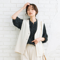  15号(3L) INDESIGN エンブロイダリーコットンリネンジレ