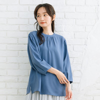  15号・19号(3L・5L) FONTLAB タックスリーブジョーゼットブラウス