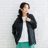  15号(3L) FONTLAB シャイニーサテンワッシャーブラウス