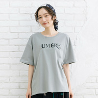 【大きいサイズ】 15号(3L) FONTLAB ビジューフリンジロゴTシャツ