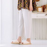  15号・19号(3L・5L) FONTLAB カットジョーゼットテーパードパンツ