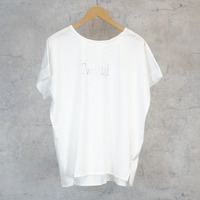 【大きいサイズ】 15号(3L) FONTLAB 【抗菌・消臭】シルケット箔ロゴバックタックTシャツ