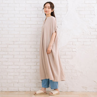 【web限定】 15号(3L) 【COOL・UV・防シワ】ライトジョーゼットスキッパーワンピース