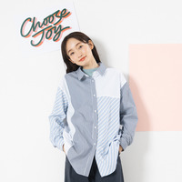 15号(3L) FONTLAB ストライプクレイジーパターンシャツ