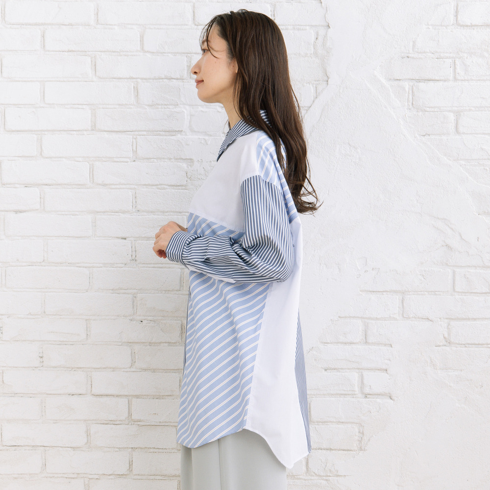 15号(3L) FONTLAB ストライプクレイジーパターンシャツ12