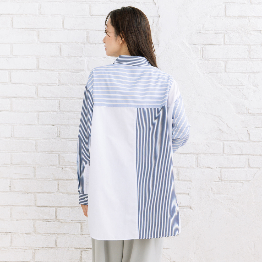 15号(3L) FONTLAB ストライプクレイジーパターンシャツ13