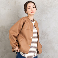 FONTLAB マシュマロレザーライクブルゾン