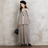 FONTLAB モックツイストクロスジレ×ワイドパンツセットアップ