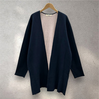 FONTLAB Wフェイス配色コーディガン